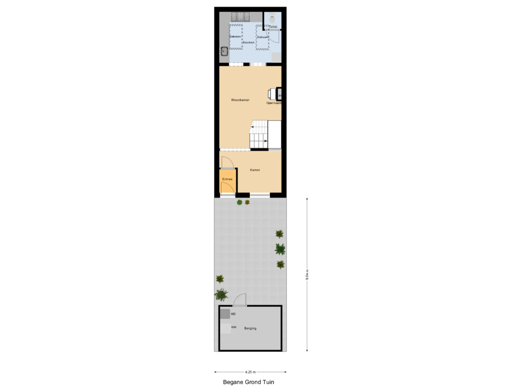 View floorplan of Begane Grond Tuin of Sint Olofslaan 15