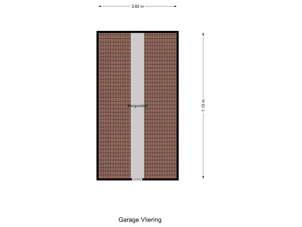 Bekijk plattegrond van Garage Vliering van Valkenweg 180