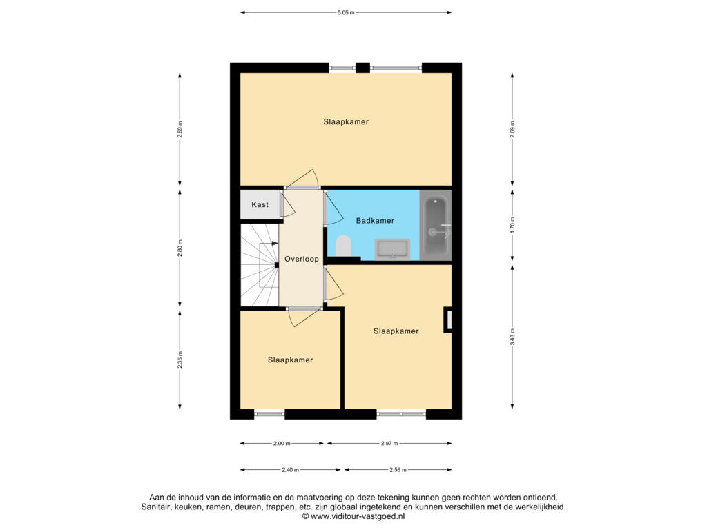 View floorplan of Eerste verdieping of Eleolietdijk 36