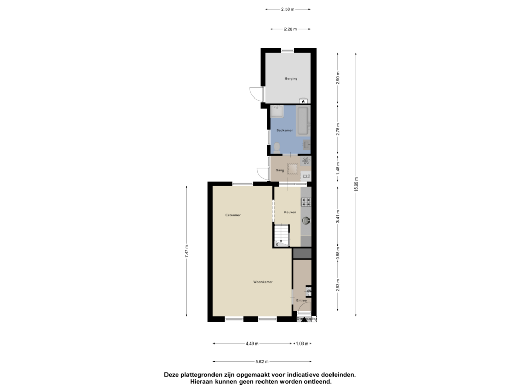 Bekijk plattegrond van Begane Grond van Westweg 23