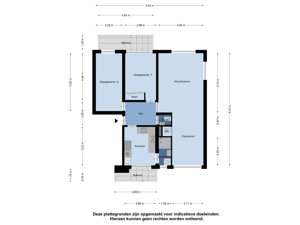 View floorplan of Appartement of Acaciastraat 41