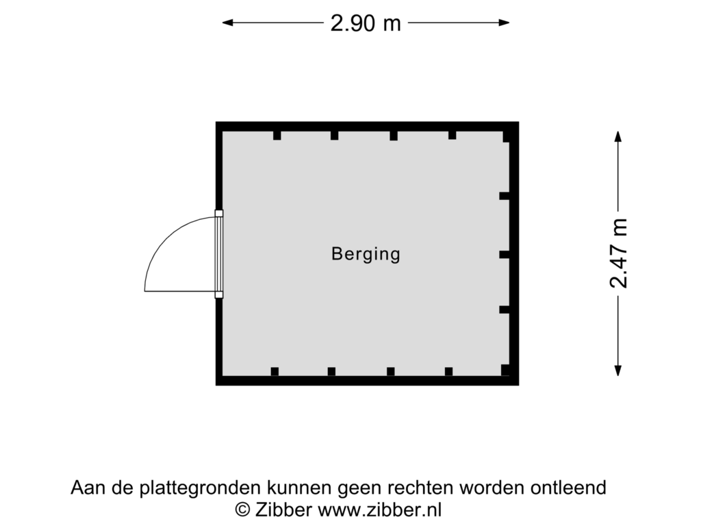 Bekijk plattegrond van Berging van Raai 99