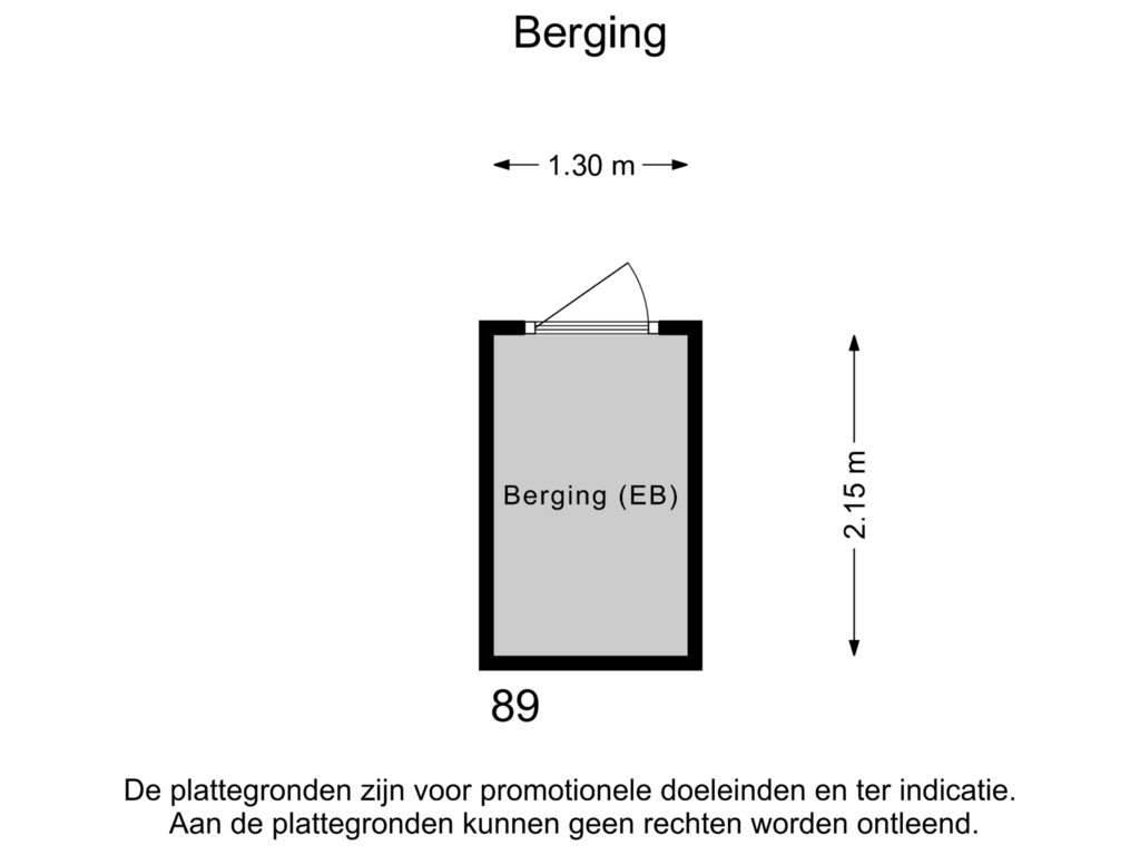 Bekijk plattegrond van Berging van Pastoor Zegersstraat 89