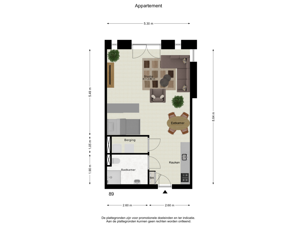 Bekijk plattegrond van Appartement (Fur) van Pastoor Zegersstraat 89