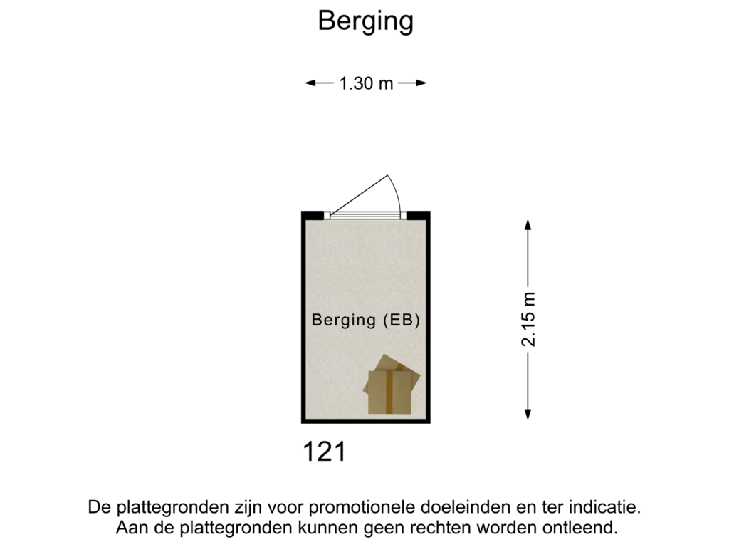 View floorplan of Berging (Fur) of Pastoor Zegersstraat 121