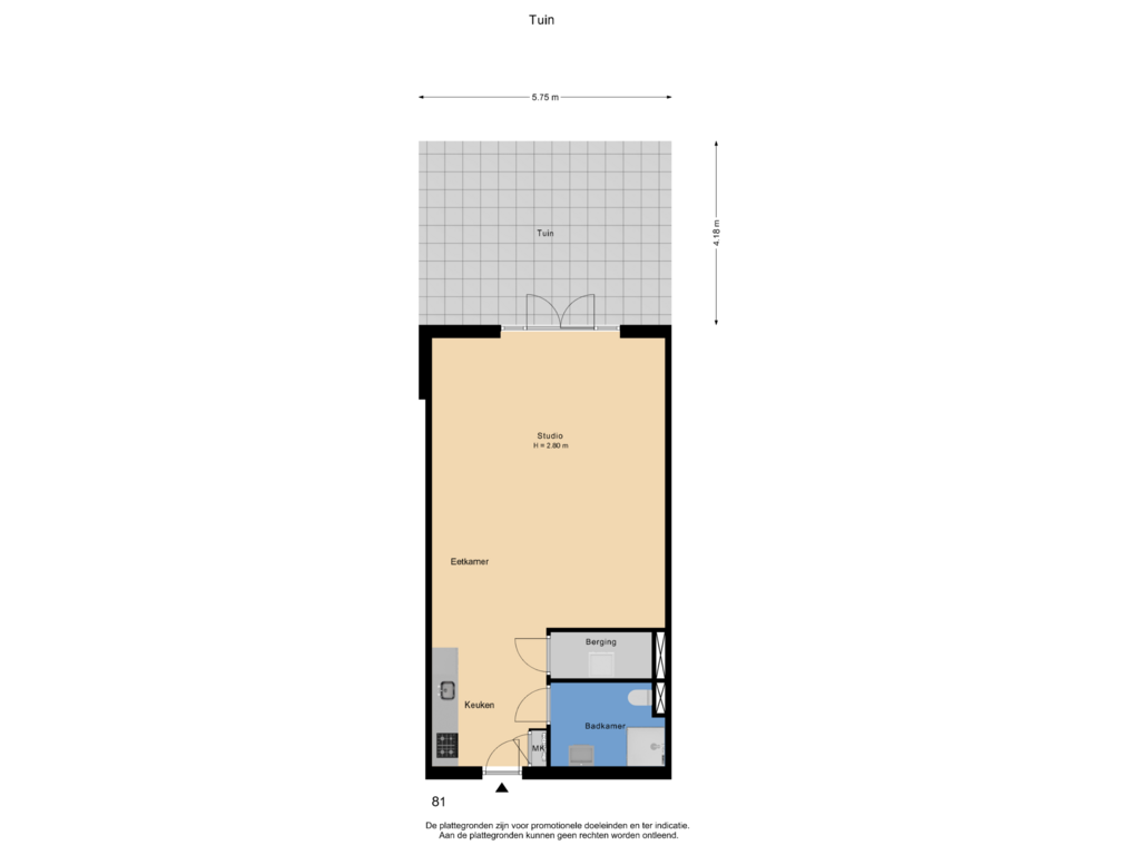 Bekijk plattegrond van Tuin van Pastoor Zegersstraat 81