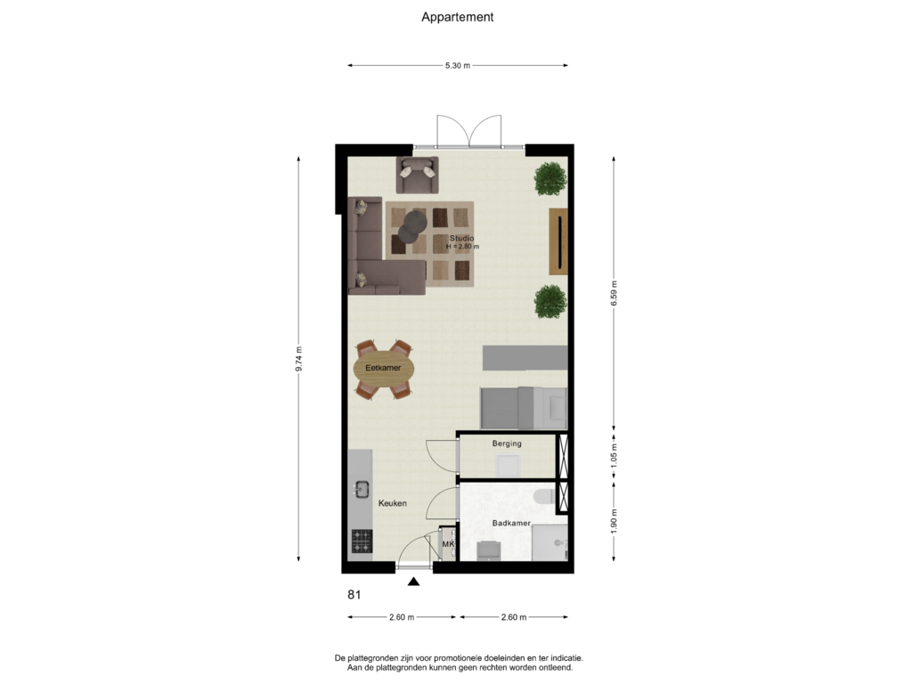 Bekijk plattegrond van Appartement (Fur) van Pastoor Zegersstraat 81