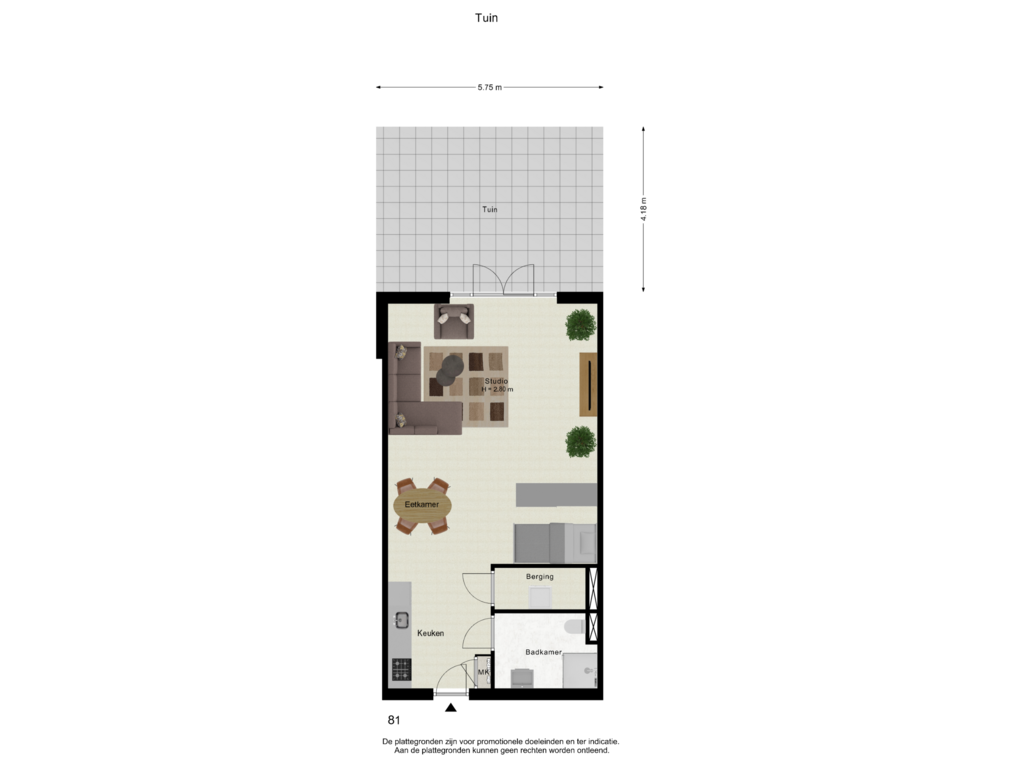 Bekijk plattegrond van Tuin (Fur) van Pastoor Zegersstraat 81