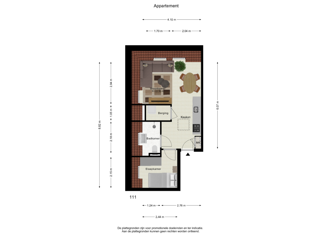 Bekijk plattegrond van Appartement (Fur) van Pastoor Zegersstraat 111