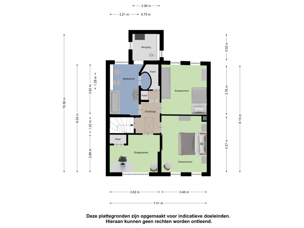 Bekijk plattegrond van Eerste Verdieping van Spoorstraat 3