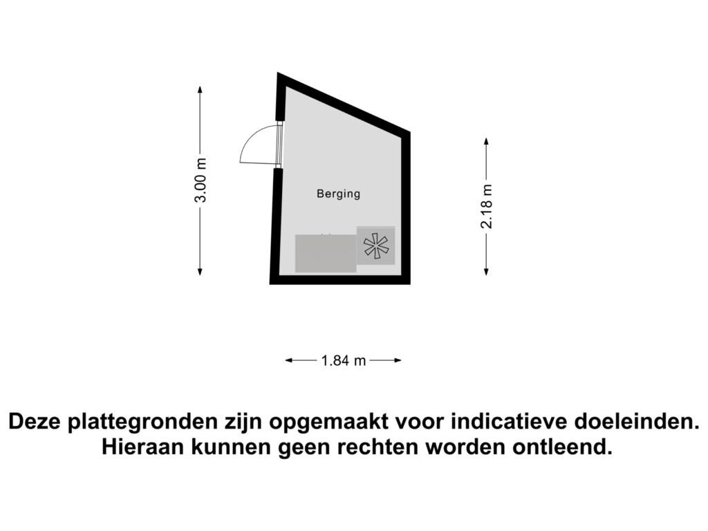 Bekijk plattegrond van Berging van Spoorstraat 3