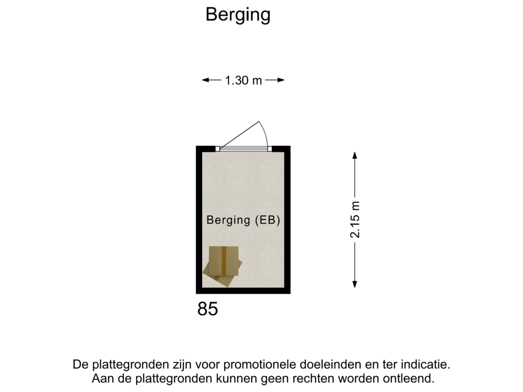 View floorplan of Berging (Fur) of Pastoor Zegersstraat 85