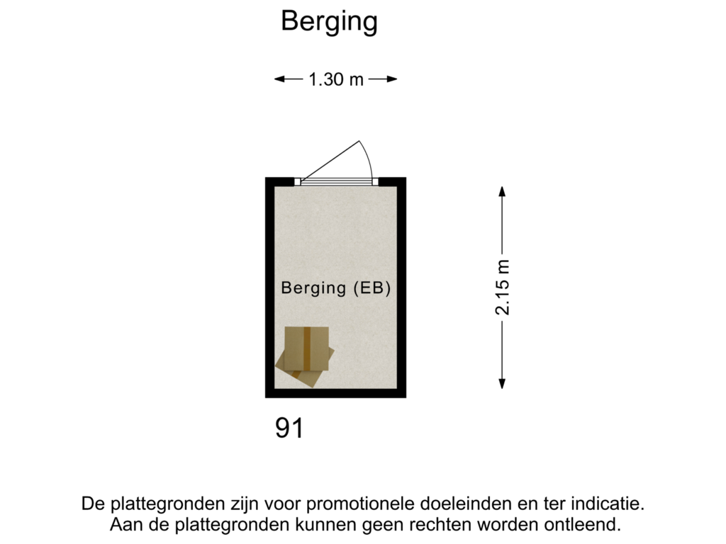 Bekijk plattegrond van Berging (Fur) van Pastoor Zegersstraat 91