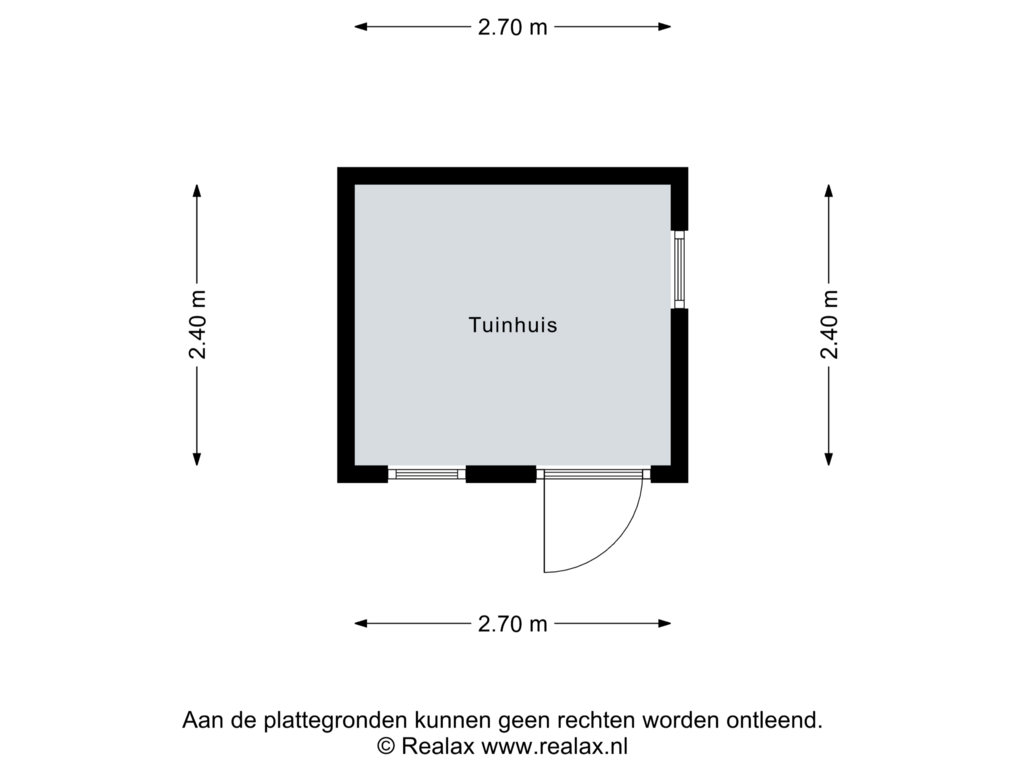 Bekijk plattegrond van Tuinhuis van Hoge Bergweg 16-93