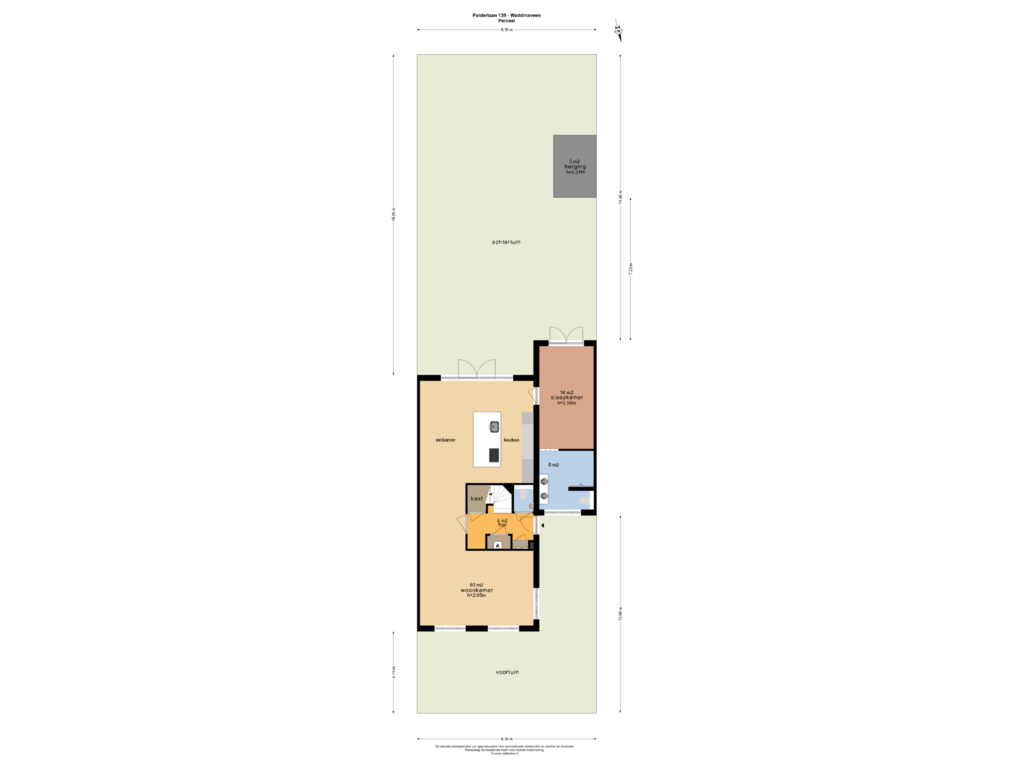 Bekijk plattegrond van PERCEEL van Polderlaan 139