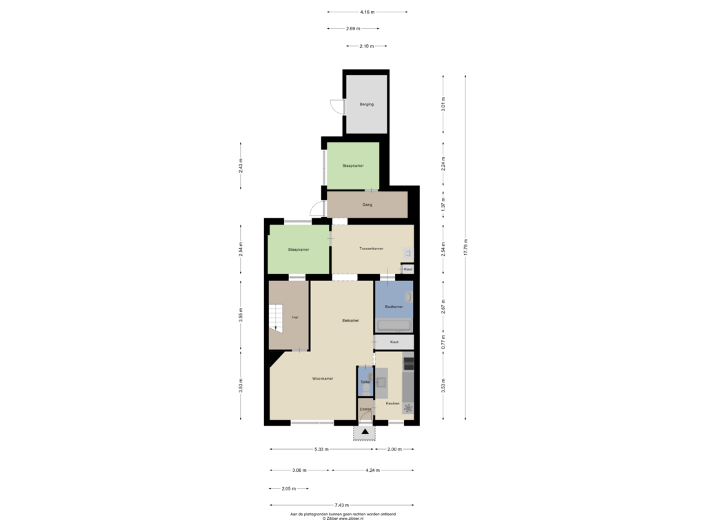 View floorplan of Begane Grond of Leeuwerikstraat 28