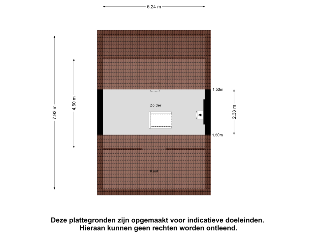 View floorplan of Zolder of Beukenbosweg 72