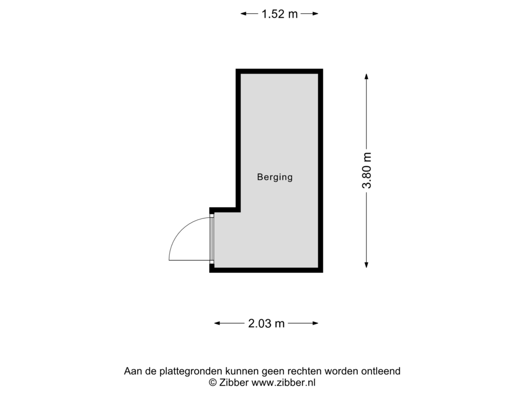 View floorplan of Berging of Achterdijk 18-C