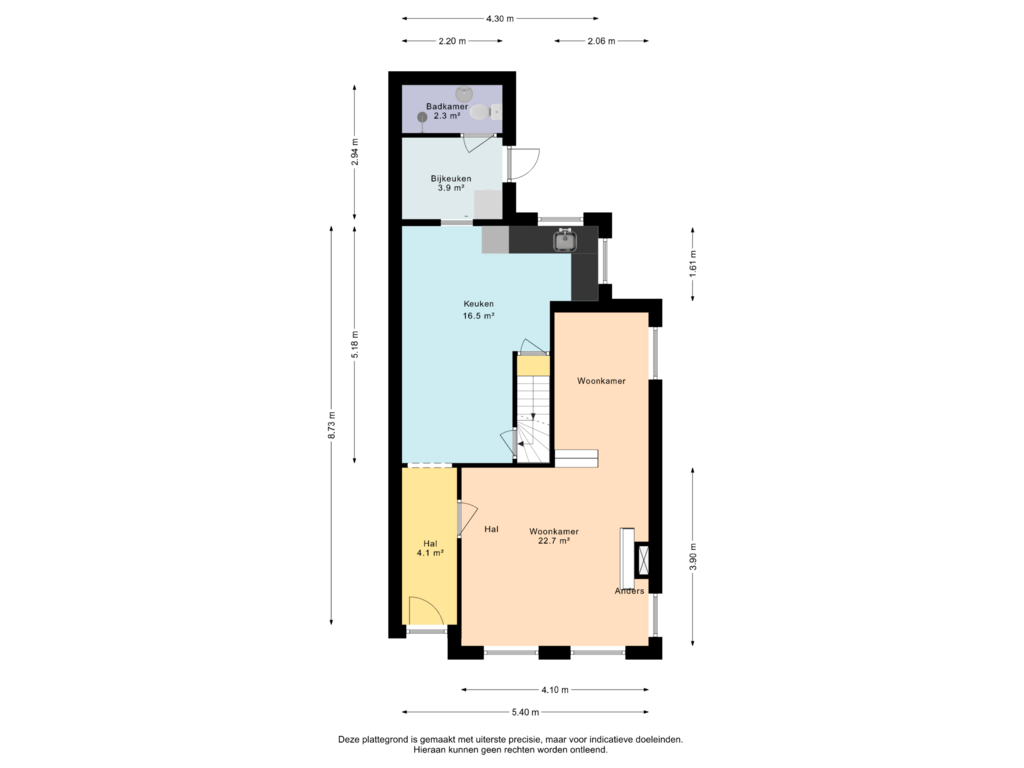 Bekijk plattegrond van Begane grond van Eikenlaan 25