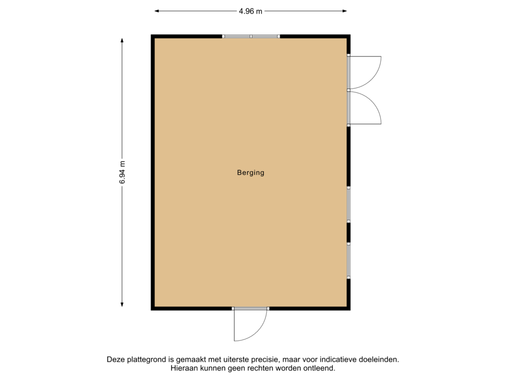 Bekijk plattegrond van Berging van Eikenlaan 25