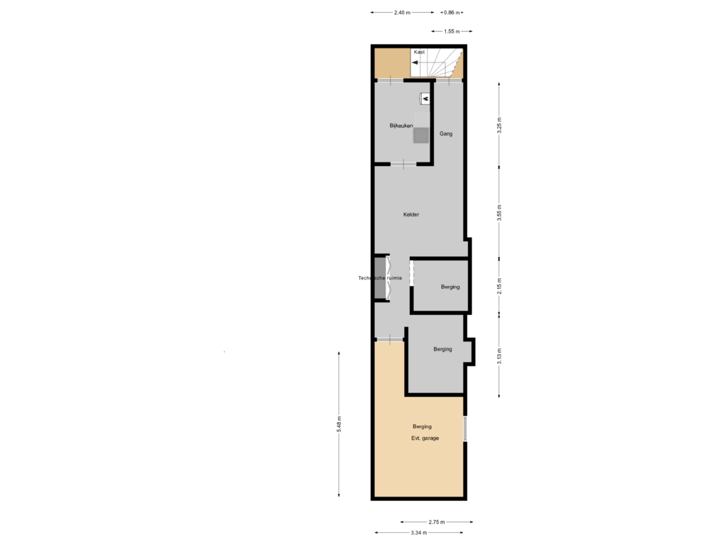 Bekijk plattegrond van Kelder van De Heul 26