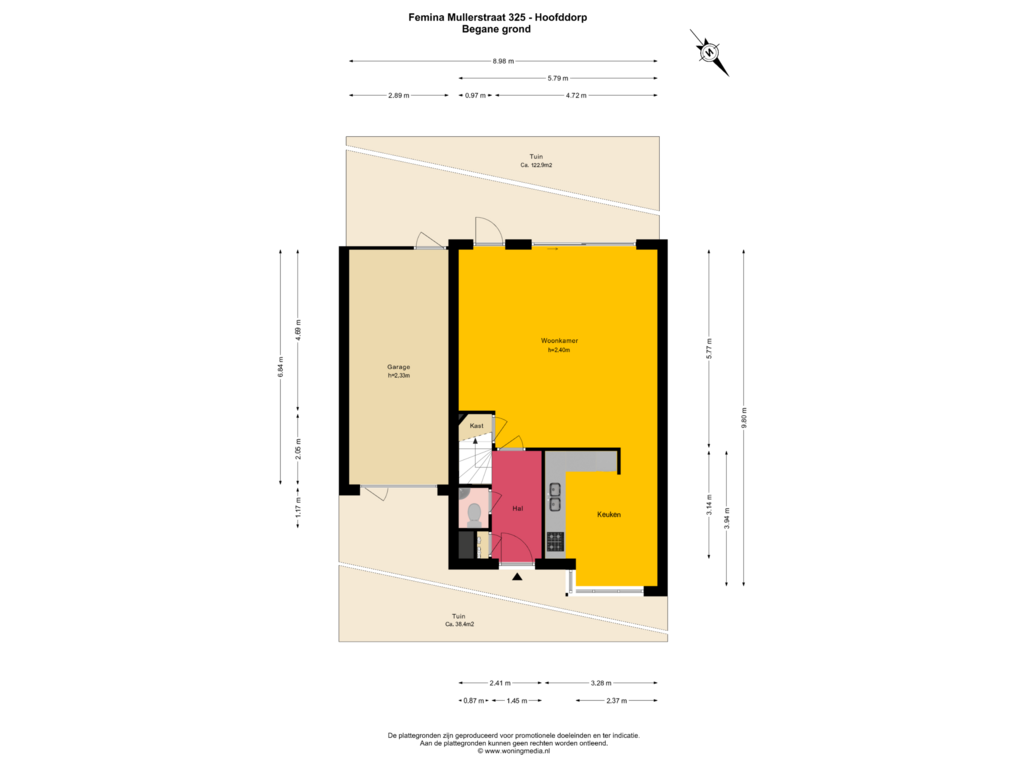 Bekijk plattegrond van Begane grond van Femina Mullerstraat 325