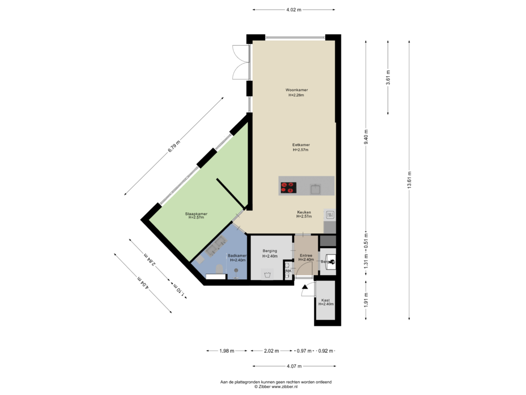 Bekijk plattegrond van Appartement van De Kastanje 33