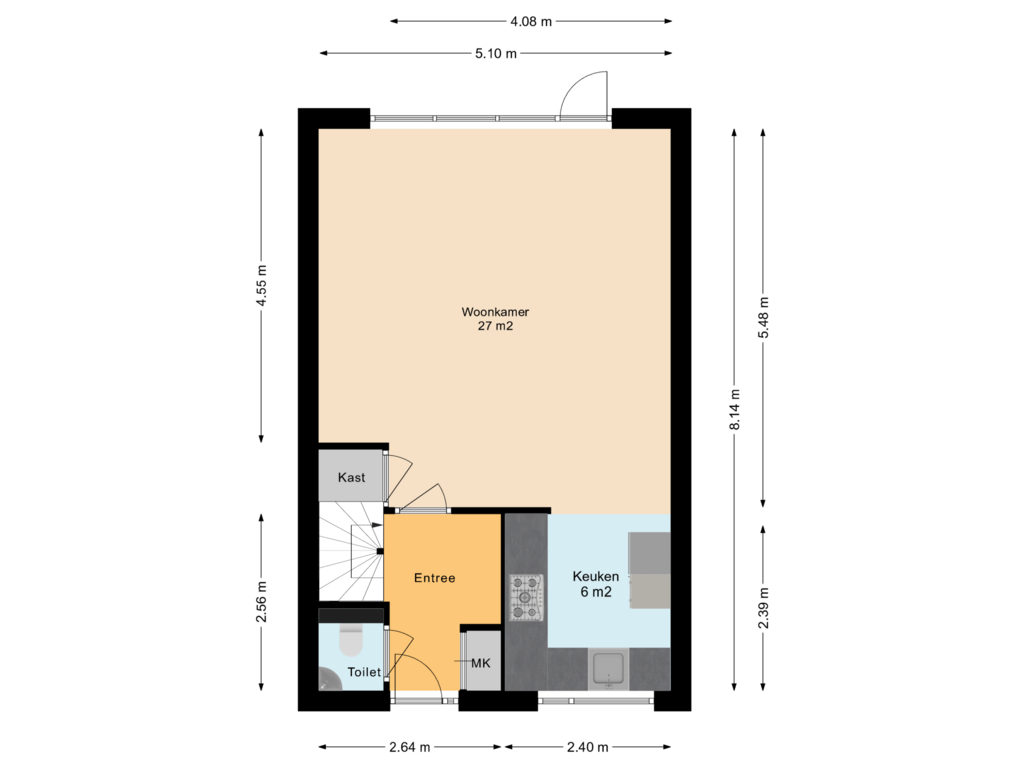 Bekijk plattegrond van Begane grond van Henri Osewoudtstraat 6