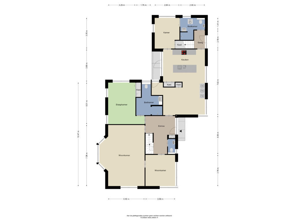 Bekijk plattegrond van BEGANE GROND van Stokkumerweg 14