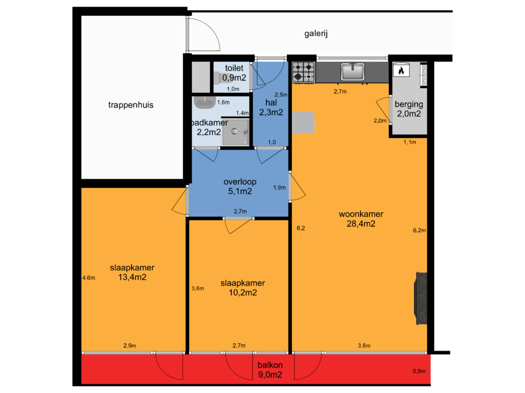 Bekijk plattegrond van Begane grond van Jan Th. Tooroplaan 123