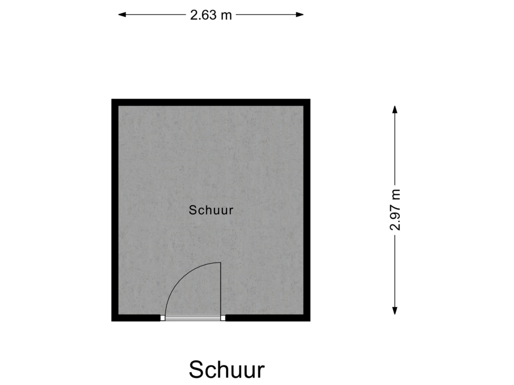 View floorplan of Schuur of President Wilsonlaan 128