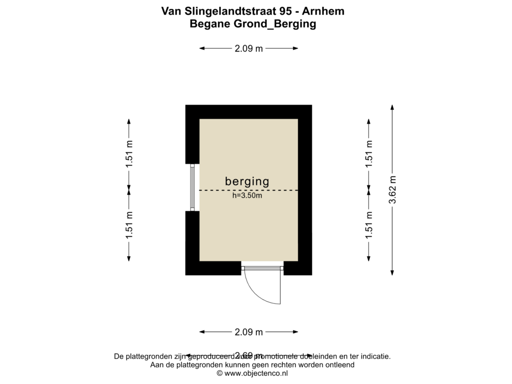 View floorplan of BEGANE GROND_BERGING of Van Slingelandtstraat 95