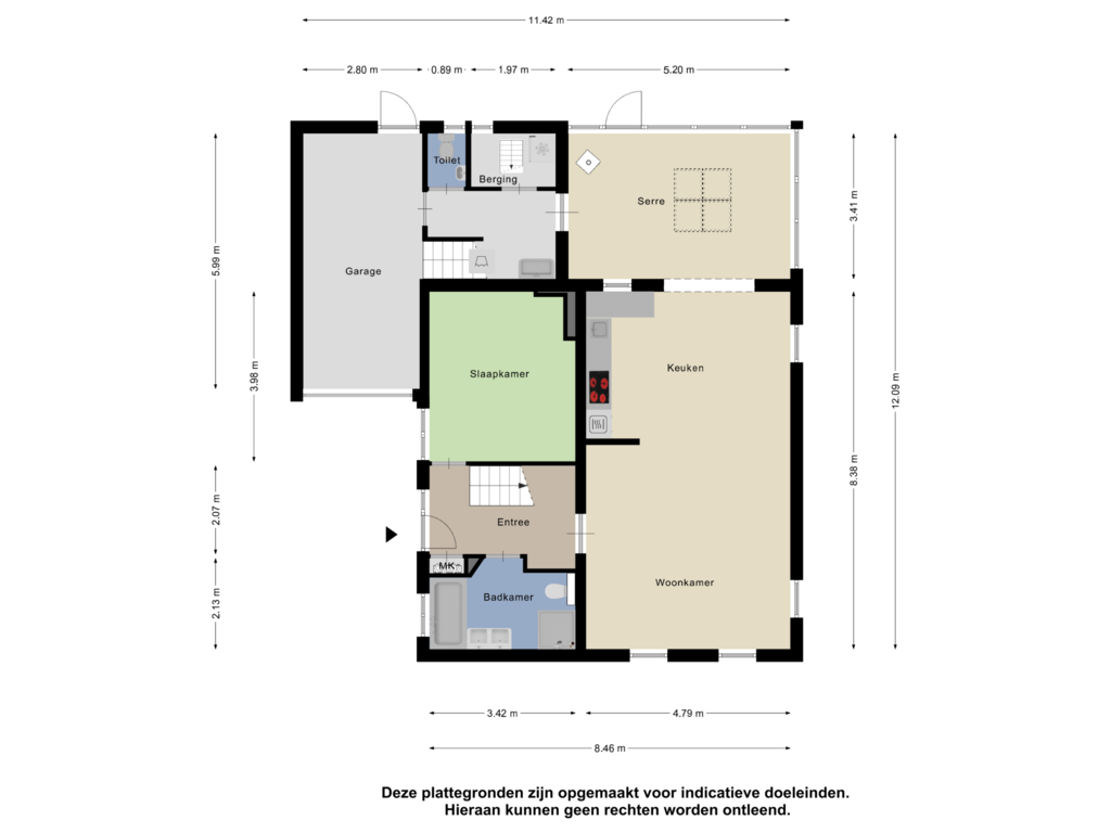 Bekijk plattegrond van Begane grond van de Veentjes 22