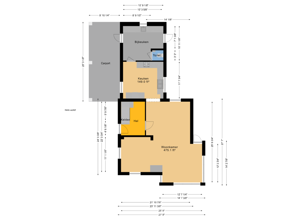 Bekijk plattegrond van Begane grond van Hoofdstraat 39