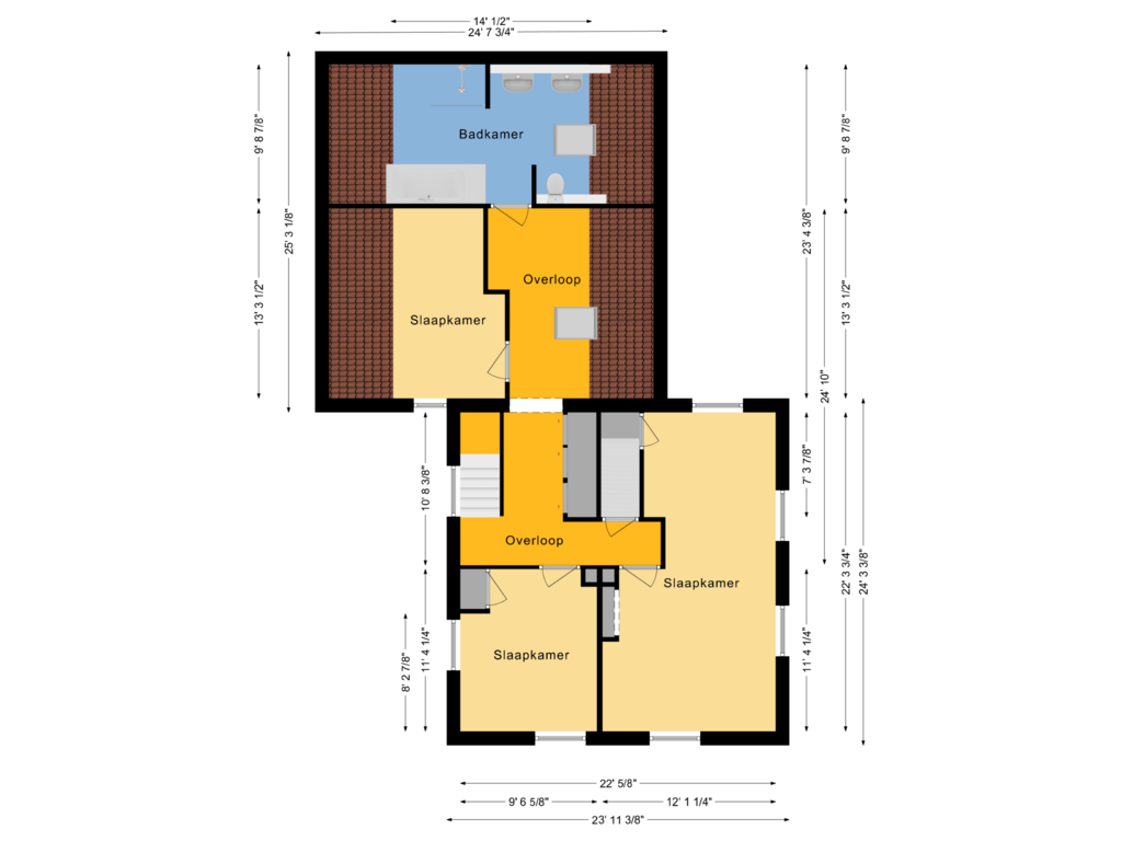 Bekijk plattegrond van 1e Verdieping van Hoofdstraat 39