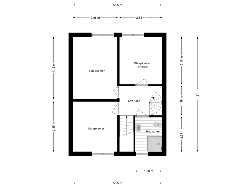 Bekijk plattegrond van 1e Verdieping van Vogelarij 29