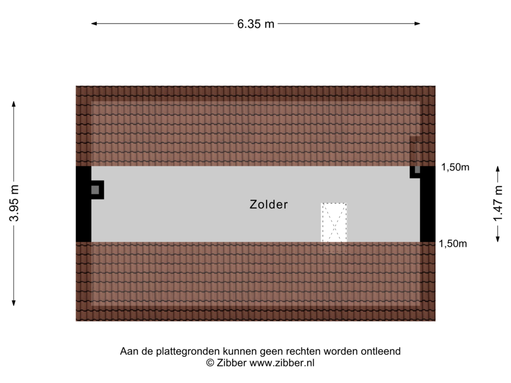 Bekijk plattegrond van Zolder van Domeinenstraat 23