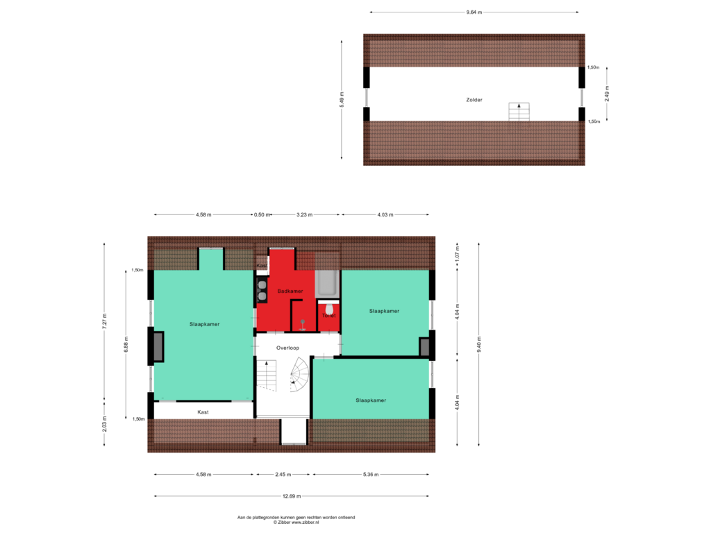 View floorplan of Eerste verdieping of Noordlaan 3