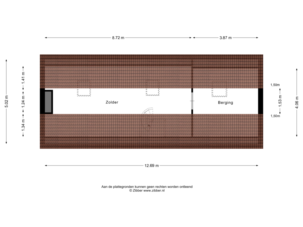 View floorplan of Zolder of Noordlaan 3