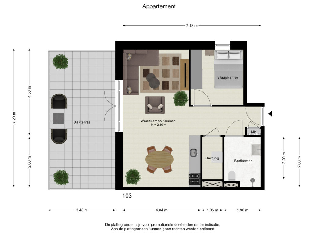 Bekijk plattegrond van Appartement (Fur) van Pastoor Zegersstraat 103