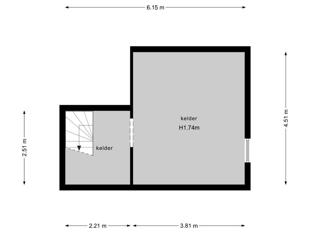 Bekijk plattegrond van Kelder van Willemstraat 27