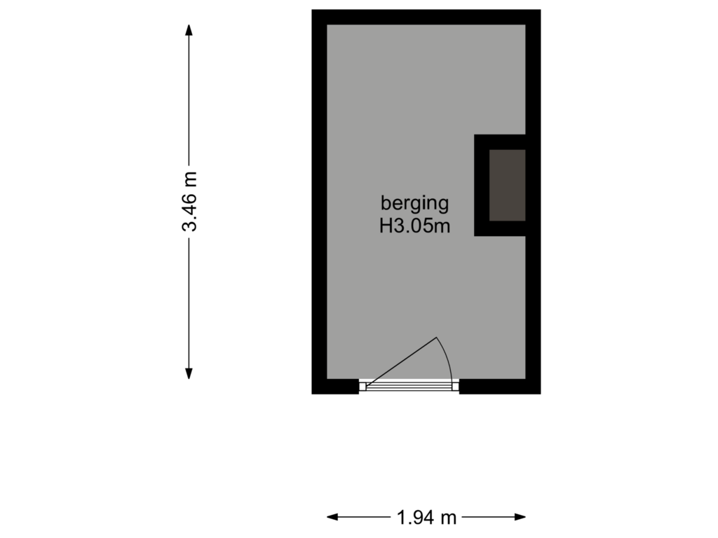 View floorplan of Berging of Agnietenstraat 73