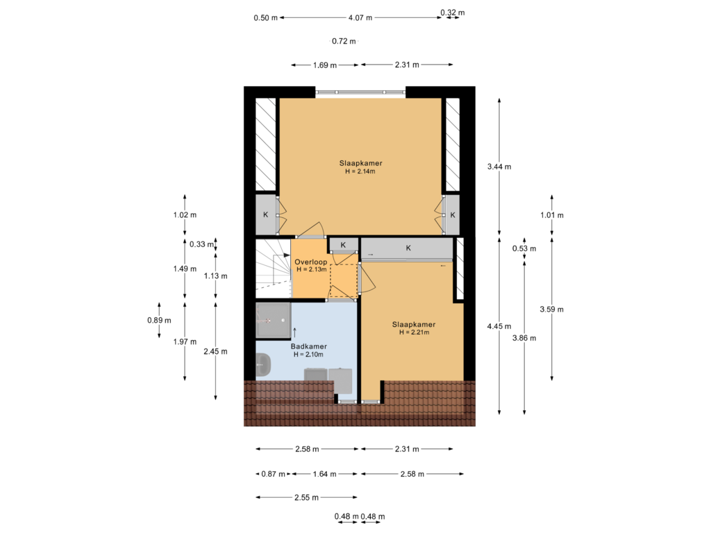 Bekijk plattegrond van 2e verdieping van Ampèrestraat 30-BS