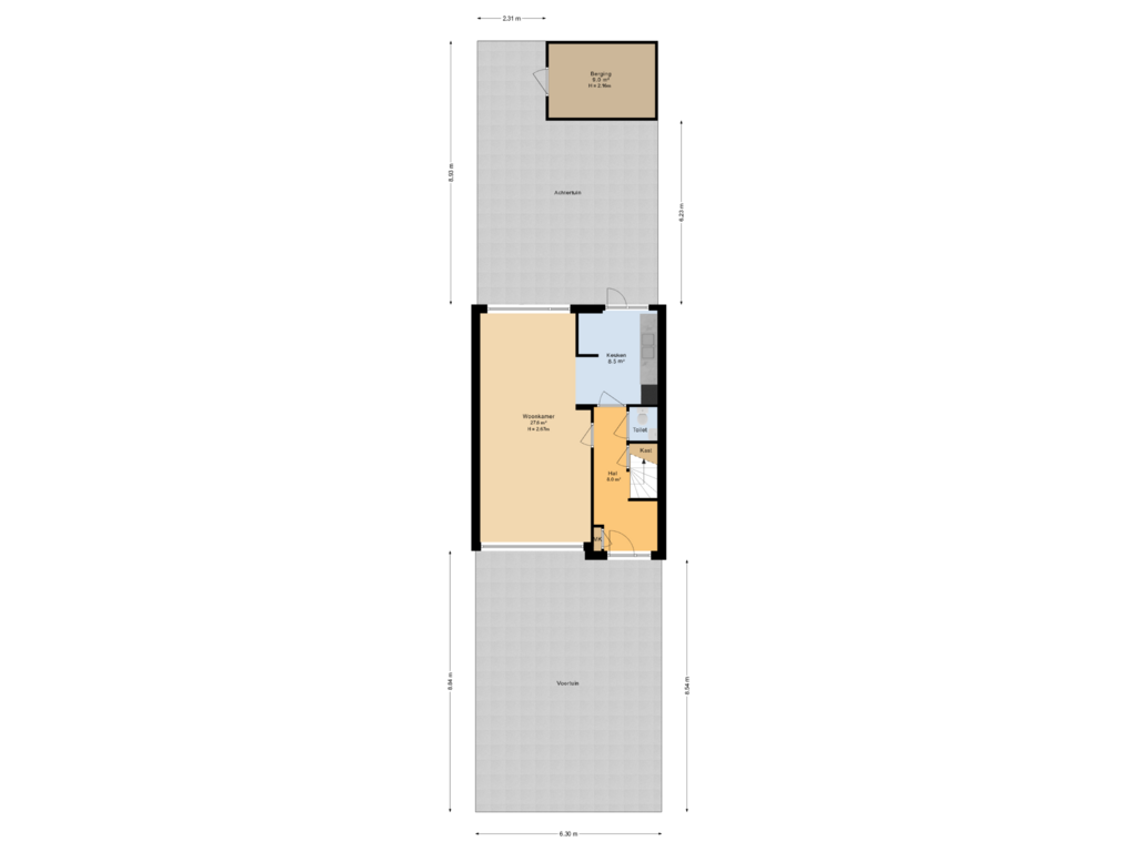 Bekijk plattegrond van Situatie van Tjalling H. Haismastraat 48