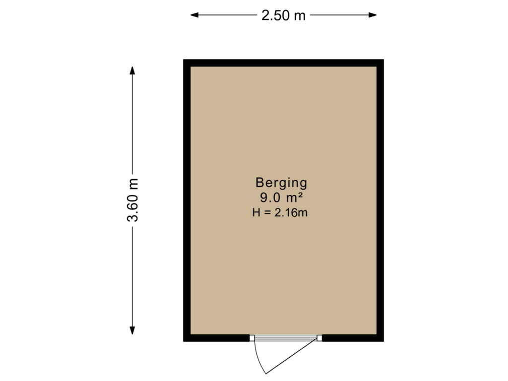 Bekijk plattegrond van Berging van Tjalling H. Haismastraat 48