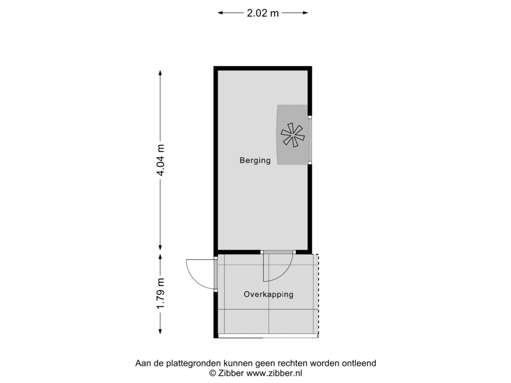 Bekijk plattegrond van Berging van De Pellenwever 43