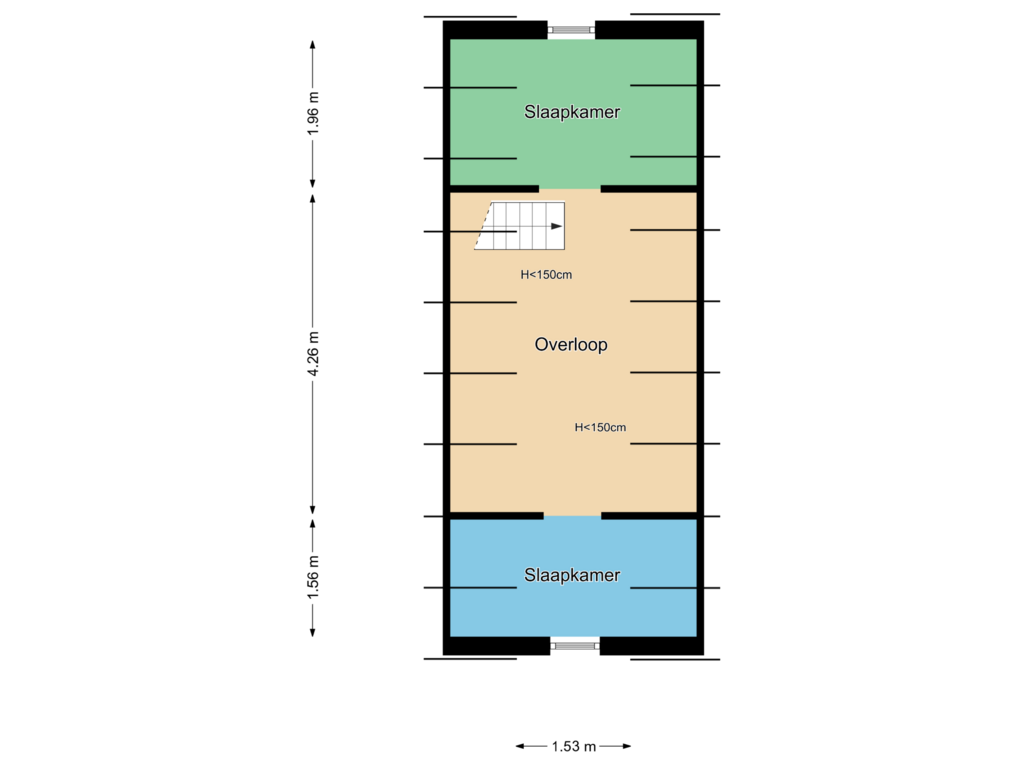 View floorplan of verdieping of Nevelslaan 14