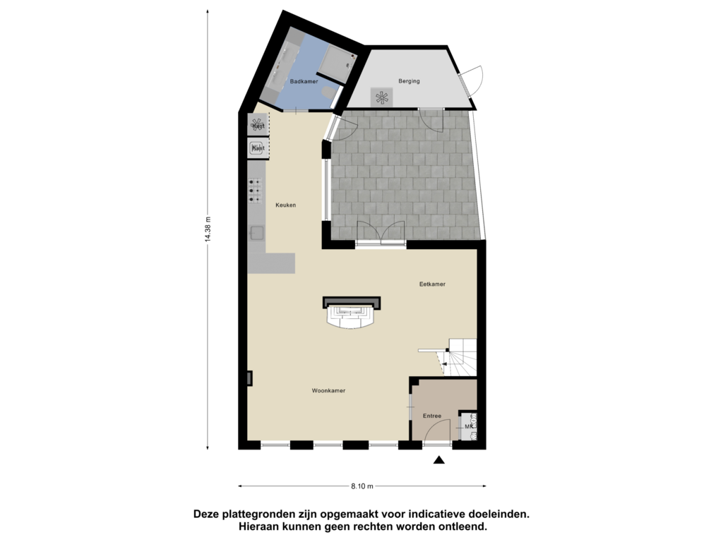 View floorplan of Begane Grond_Tuin of Hoefstraat 138