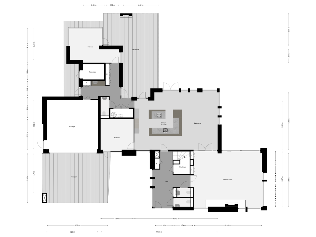 Bekijk plattegrond van Begane Grond van Bernadettelaan 13