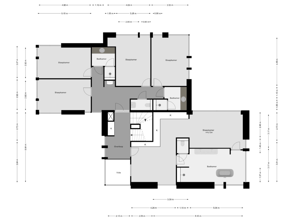 Bekijk plattegrond van 1e Verdieping van Bernadettelaan 13